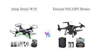 Drone Comparison: ATTOP W10 1080P vs. TOMZON P5G 4K 🚁🔥