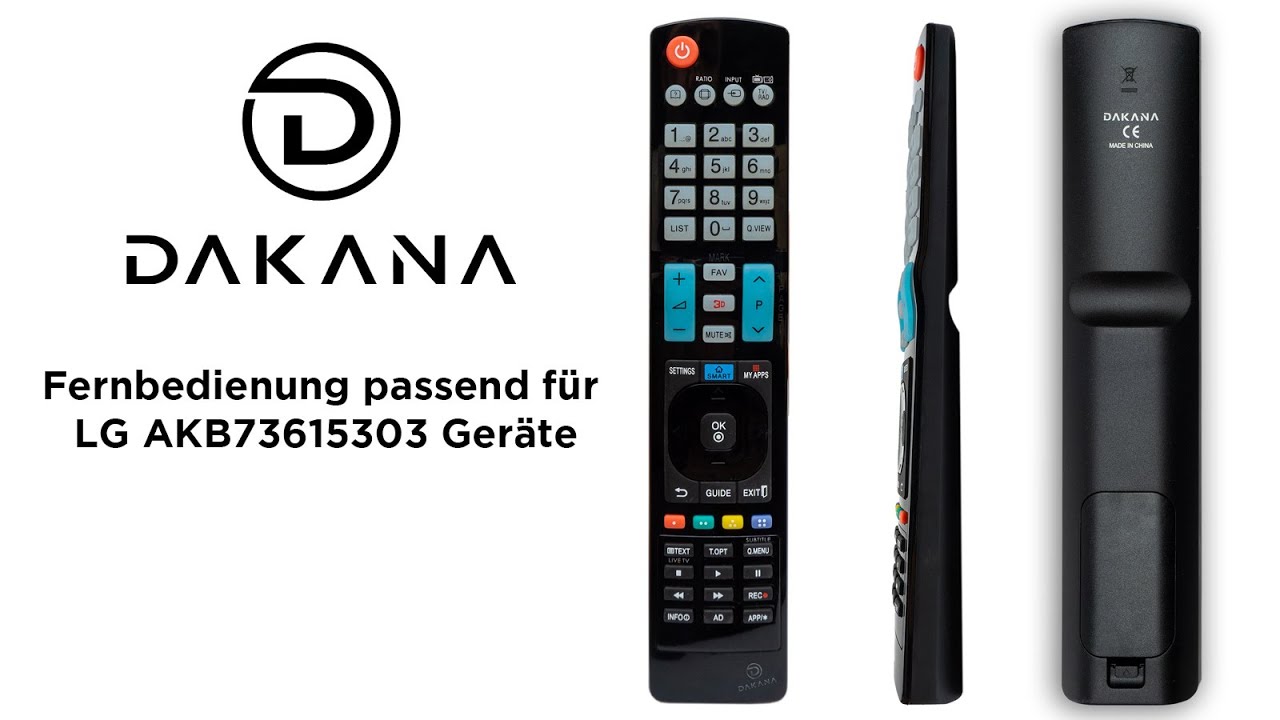 Dakana Fernbedienung Für LG AKB73615303 Universalfernbedienung Für LG ...