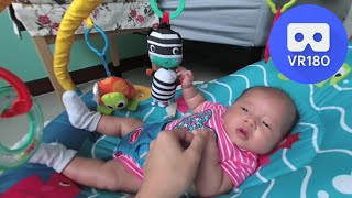 [VR180 VR 3D] Baby Riley playing on Bouncer | Apple Vision Pro Meta Oculus Vuze XR Virtual Reality