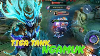 GARA-GARA DIRECALL-RECALL MUSUH TIGA TANK INI LANGSUNG NGAMUK - Mobile Legends