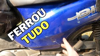 #303 》CAI DE MOTO. Levei a BIZ100 AO LIMITE!