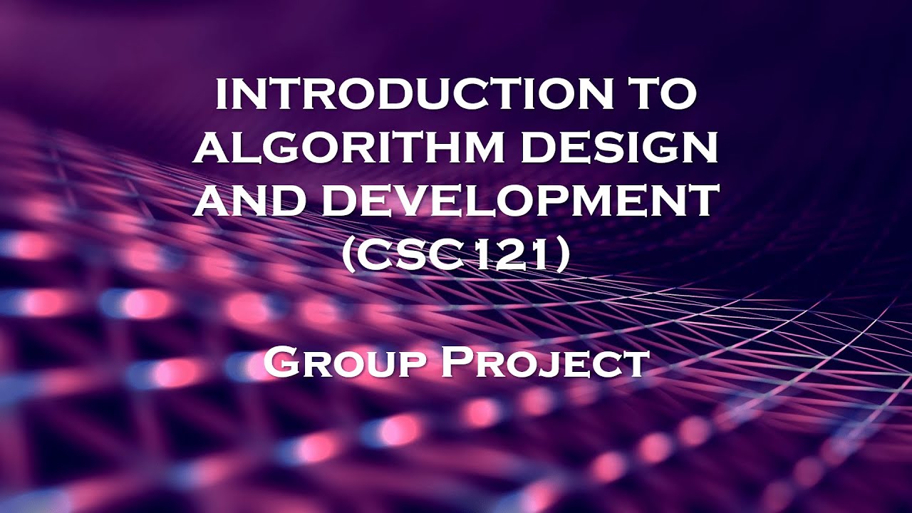 Csc121 Rcs1101a Group Project Youtube
