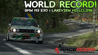 BMW M3 E30 WORLD RECORD (3:23:571) in Lakeview Hillclimb  | RaceRoom Experience