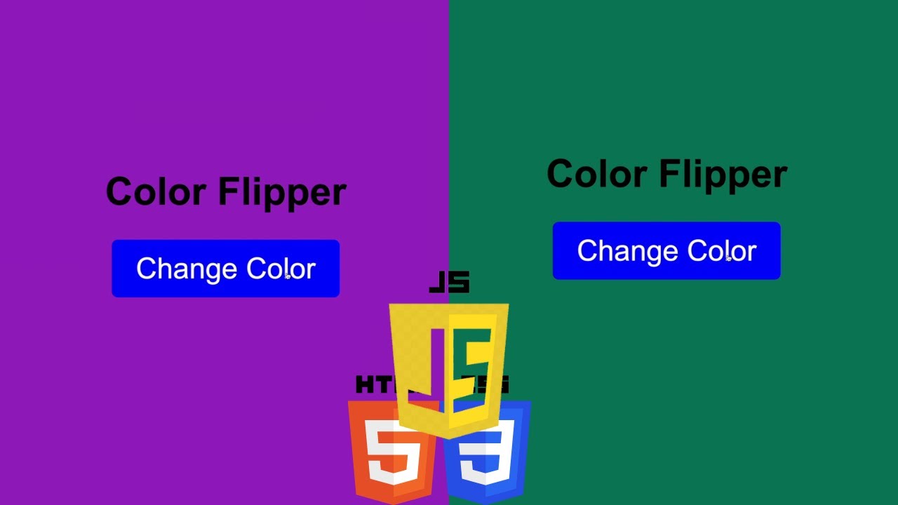 Create A Color Flipper Using Javascript Html And Css Beginner Web