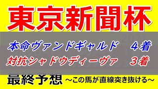 【東京新聞杯2021予想】自信の本命＆おすすめ穴馬はこの馬だ！！先週３点で的中！！