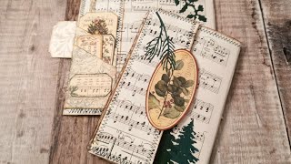 Decorating Pages - Winter Botanical - Junk Journal