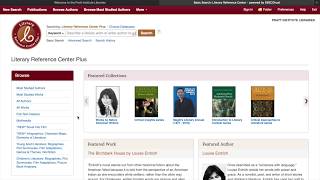 Database Instruction: Literary Reference Center Plus