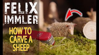 How to draw and carve a SHEEP - How to make a simple Christmas Crib (4/6) - super simple figurines!