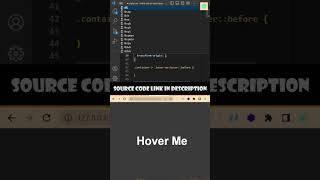 Sample hover me effect with CSS | HTML CSS Tutorial | CodeIsMine #shorts