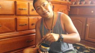 Tibetan small singing bowl and how to play and sou