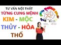 Kim Mộc Thuỷ Hoả Thổ lựa chọn nội thất nào để hợp phong thuỷ !!!