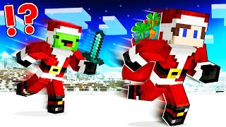 JJ and Mikey Christmas Santa Claus Challenge!  Speedrunner VS Hunter - Minecraft (Maizen)