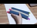 diy☆合皮１枚で簡単可愛いペンケースの作り方