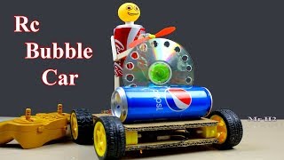 WOW ! How to Make  A Simple Rc Car with Bubble Machine  - DIY Toy Car From Cardboard