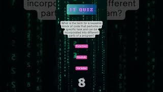 IT, Computer, Coding, Tech Quiz 038