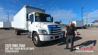 2020 Hino 268A 26ft box truck ICC Bumper Dry Van | Non CDL Truck #41974