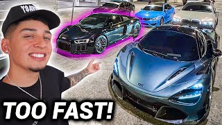 RACING SUPERCARS IN MY NEW AUDI R8!!!