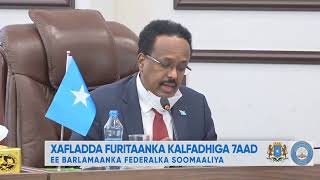 XAFLADDA FURITAANKA KALFADHIGA 7AAD EE BARLAMAANKA FEDERAALKA SOOMAALIYA 2020