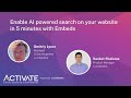 Enable AI powered search on your website in 5 minutes with Embeds
