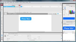 Flash Tutorial Basic Button Properties Rollover, Hit State, etc HD