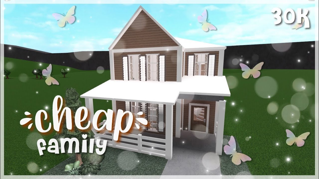 Cheap Family Home 30k || BLOXBURG Speedbuild - YouTube