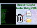 How to Delete file and folder using CMD || [Command Prompt]