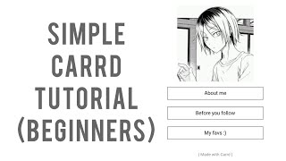 Simple「 carrd.co 」tutorial ✰ [buttons, multiple pages and more]