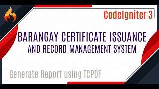CodeIgniter 3 Generate Report using TCPDF