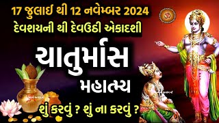 દેવશયની એકાદશી થી દેવઉઠી એકાદશી સુધી ચાલતો ચાતુર્માસ  મહાત્મ્ય વ્રત નિયમ | Chaturmaas 2024 Mahatmy