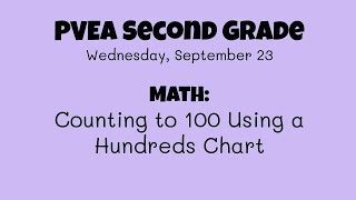 Math (Second Grade): Counting to 100 Using a Hundreds Chart
