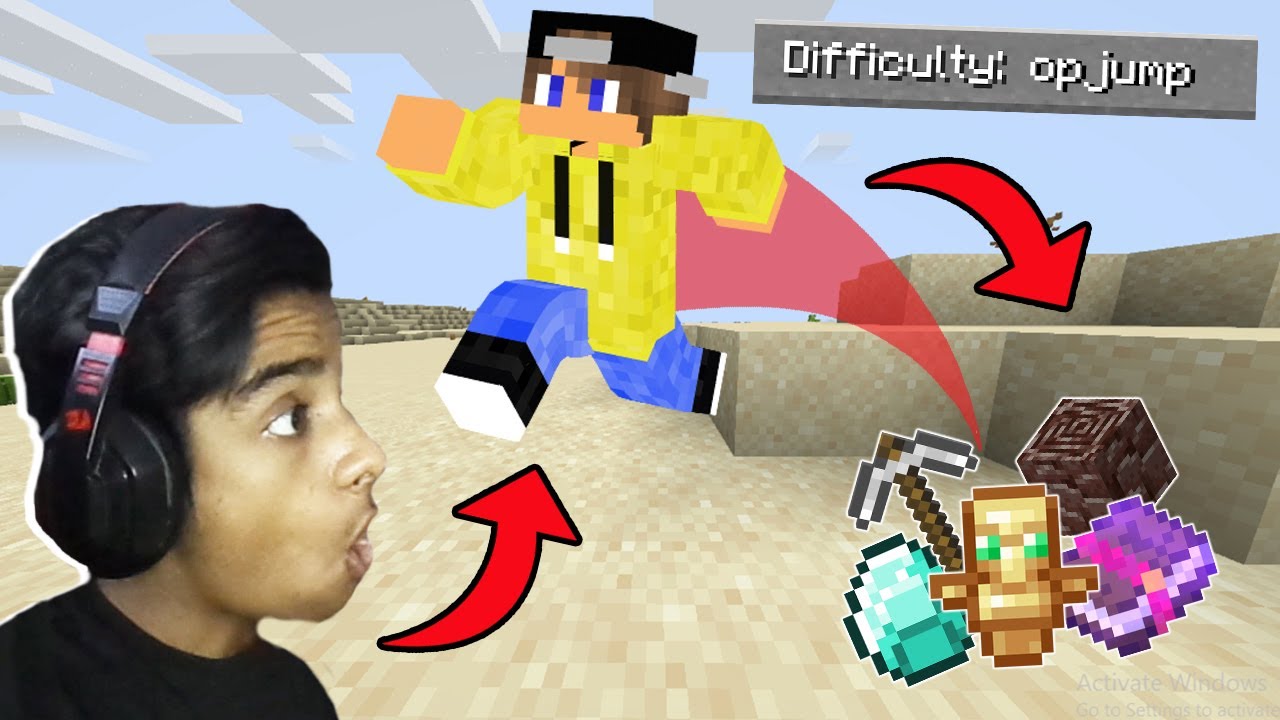 Minecraft But Jumping Gives Op Items Youtube