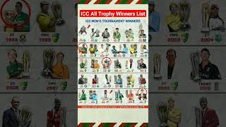 ICC All Trophy Winners List | ICC Trophy with Captain #bangladesh #cricket #shortsfeed #worldcup