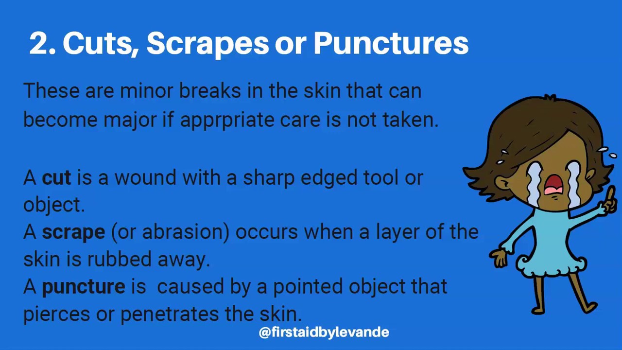 First Aid For Cuts, Scrapes Or Punctures - YouTube