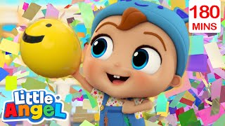 Baby John Funny Balloons Party🎈 Bingo and Baby John | Little Angel Nursery Rhymes and Kids Songs