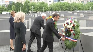 Macron lays wreath at Berlin Holocaust Memorial | AFP