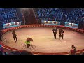 Russian Bear riding bicycle in Moscow circus