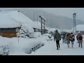 【4k snowfall】welcome the new year in samurai city aizu wakamatsu with heavy snow.新年の会津 4k