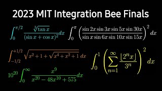 Solving all the integrals from the 2023 MIT integration bee finals