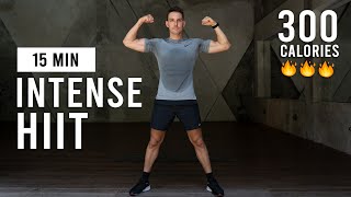 15 Min Intense Hiit Workout For Fat Burn And Cardio No Equipment No Repeats
