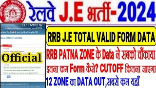 RRB J.E TOTAL VALID FORM OUT 12 ZONE से जारी,PATNA ZONE ने सबको चौकाया इतना कम FORM?CUTOFF कितना ?