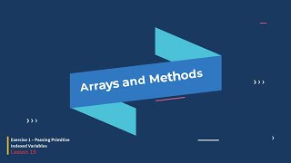 Lecture 31 - Chapter 7 - Passing Indexed Variables to Methods: Exercise 1 - Array 1d - ITCS114