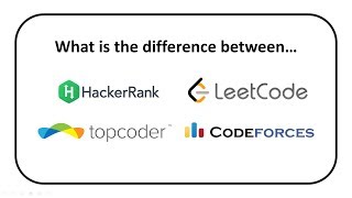 Difference between HackerRank, LeetCode, topcoder and Codeforces