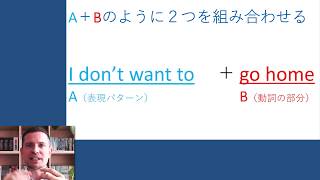 英会話のコツ：A＋B：２つの塊を組み合わせるだけ