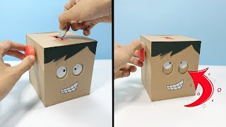 DIY Cardboard Crafts #5 How to Make Coin Bank Box from cardboard