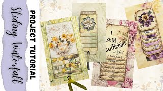 Junk Journal Tutorial featuring a Sliding Waterfall #papercrafting #junkjournaltutorials