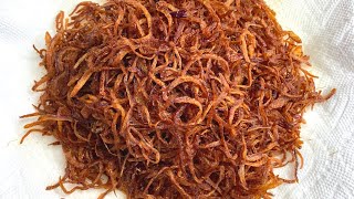 Crispy Fried Onions \u0026 Store Long Time | बिरयानी के लिए करारा तला हुआ प्याज बनाने की विधि