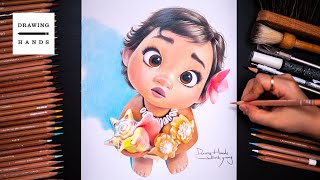 Drawing - Baby Moana [Drawing Hands]