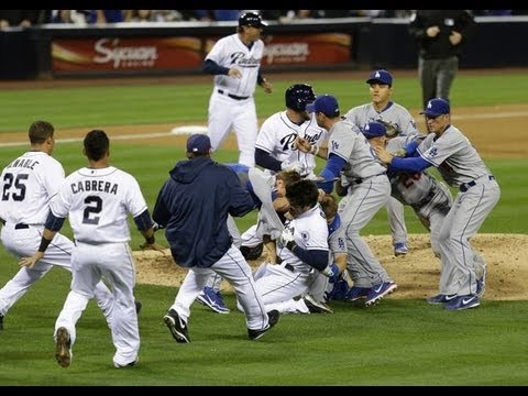 Los Angeles Dodgers Vs San Diego Padres Fight | HD - YouTube