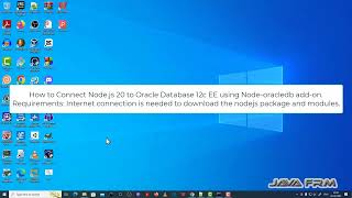 How to connect Node.js 20 to Oracle Database 12c EE using node-oracledb