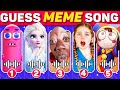 GUESS MEME & WHO'S SINGING🎤🎵🔥 Salish Matter, Tenge Tenge, MrBeast, Elsa, Panda, Lay Lay, King Ferran